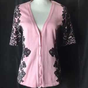 New York & Company Pink Light Cardigan S